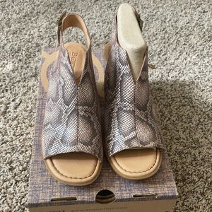 Snake print booties